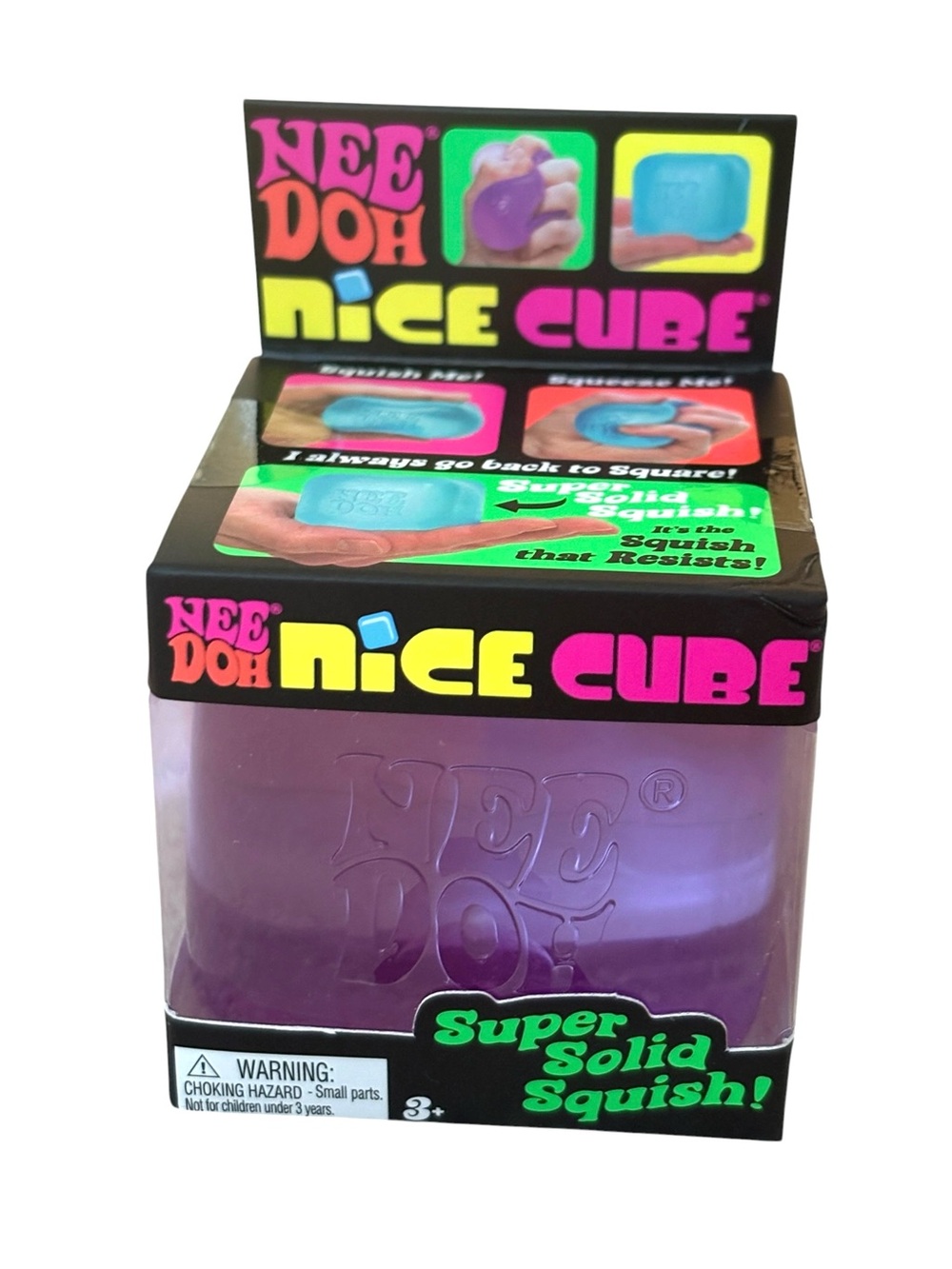 Needoh NEW Nice Cube Purple Squishy Authentic NIB Sensory Fidget